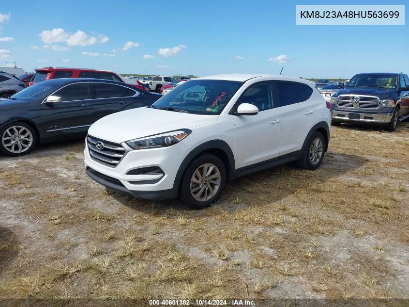 2017 Hyundai Tucson Se VIN: KM8J23A48HU563699 Lot: 40601382