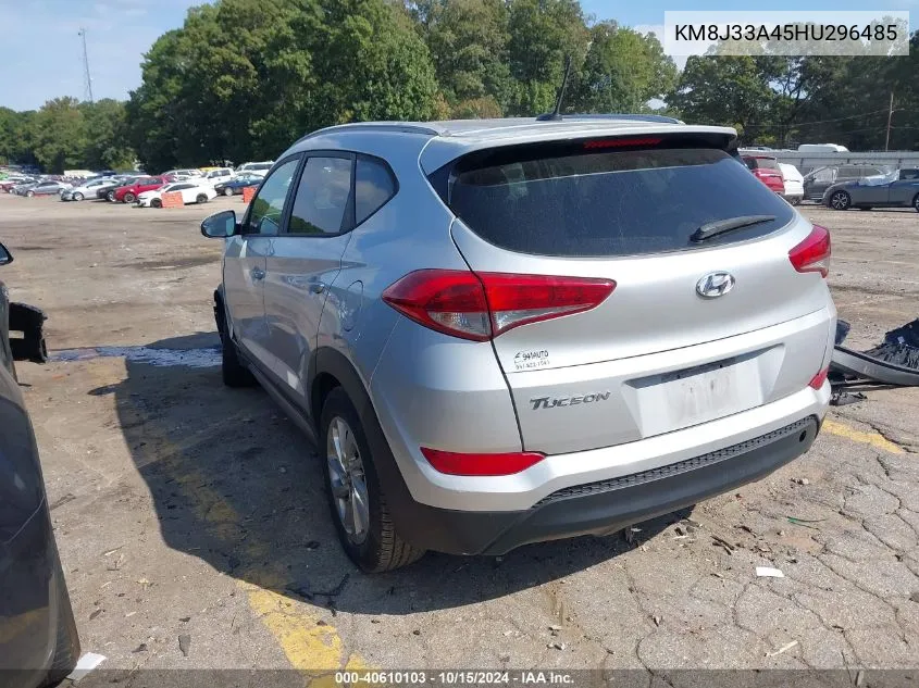 2017 Hyundai Tucson Se VIN: KM8J33A45HU296485 Lot: 40610103