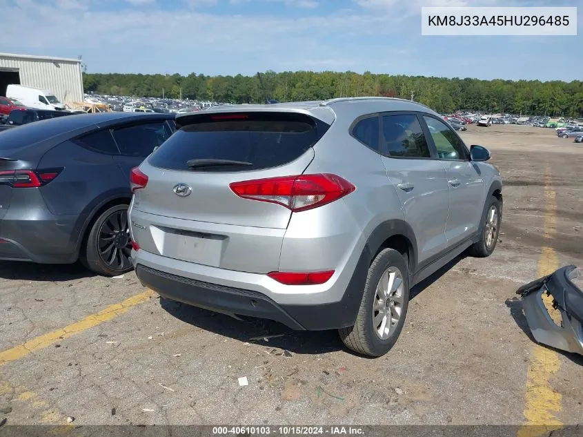 2017 Hyundai Tucson Se VIN: KM8J33A45HU296485 Lot: 40610103