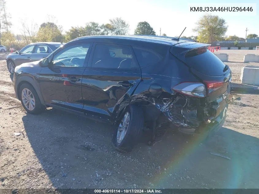 2017 Hyundai Tucson Se VIN: KM8J33A46HU296446 Lot: 40615114