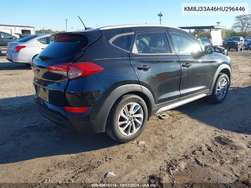 2017 Hyundai Tucson Se VIN: KM8J33A46HU296446 Lot: 40615114