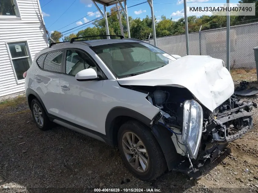 2017 Hyundai Tucson Se VIN: KM8J33A47HU407490 Lot: 40616028