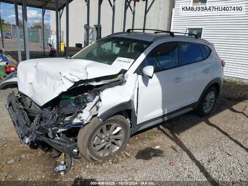 2017 Hyundai Tucson Se VIN: KM8J33A47HU407490 Lot: 40616028