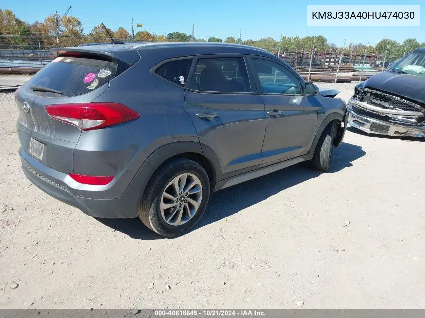 KM8J33A40HU474030 2017 Hyundai Tucson Se