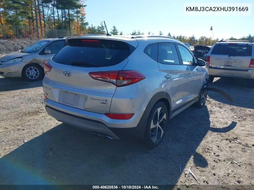 2017 Hyundai Tucson Sport VIN: KM8J3CA2XHU391669 Lot: 40620536