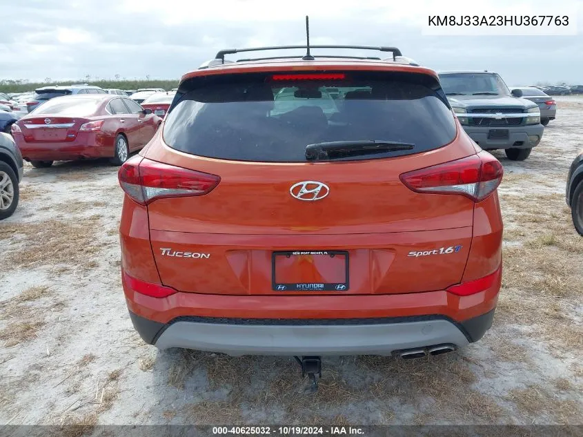 2017 Hyundai Tucson Sport VIN: KM8J33A23HU367763 Lot: 40625032