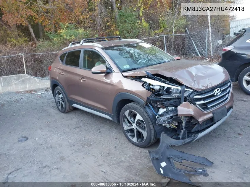 KM8J3CA27HU472418 2017 Hyundai Tucson Sport