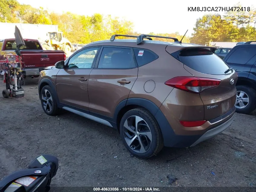 KM8J3CA27HU472418 2017 Hyundai Tucson Sport