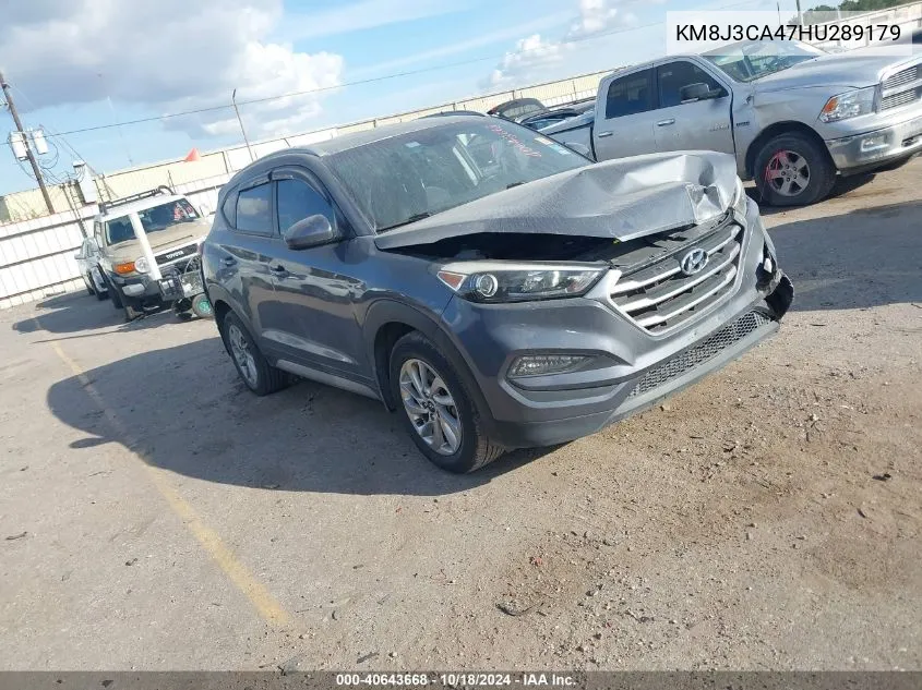 2017 Hyundai Tucson Se VIN: KM8J3CA47HU289179 Lot: 40643668