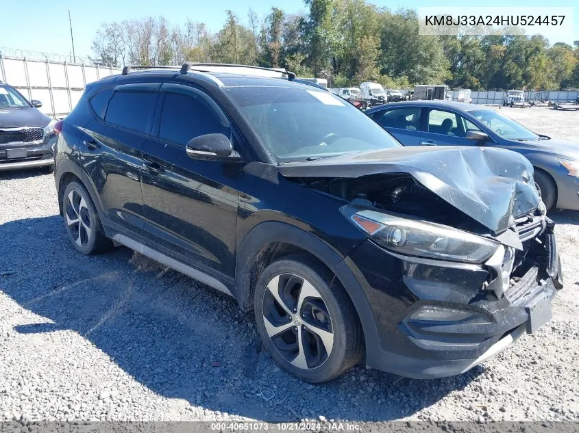 2017 Hyundai Tucson Limited/Sport And Eco/Se VIN: KM8J33A24HU524457 Lot: 40651073