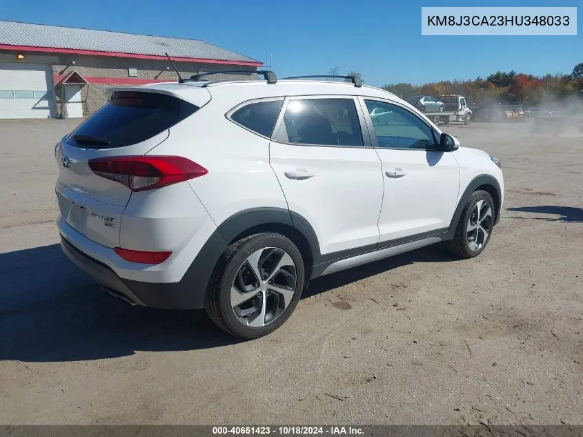 KM8J3CA23HU348033 2017 Hyundai Tucson Sport