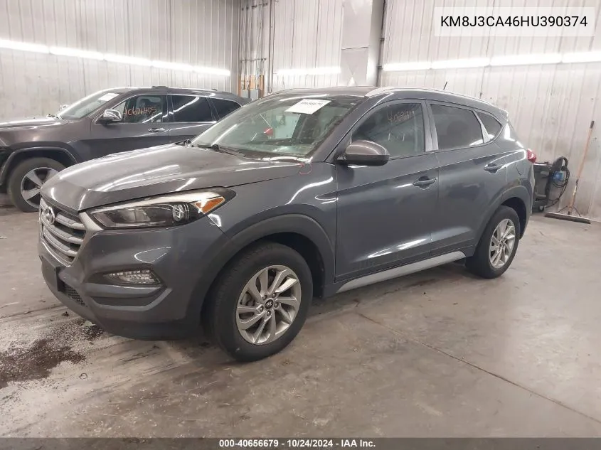 2017 Hyundai Tucson Se VIN: KM8J3CA46HU390374 Lot: 40656679