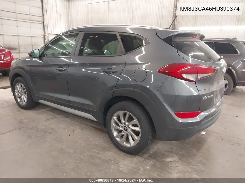 2017 Hyundai Tucson Se VIN: KM8J3CA46HU390374 Lot: 40656679