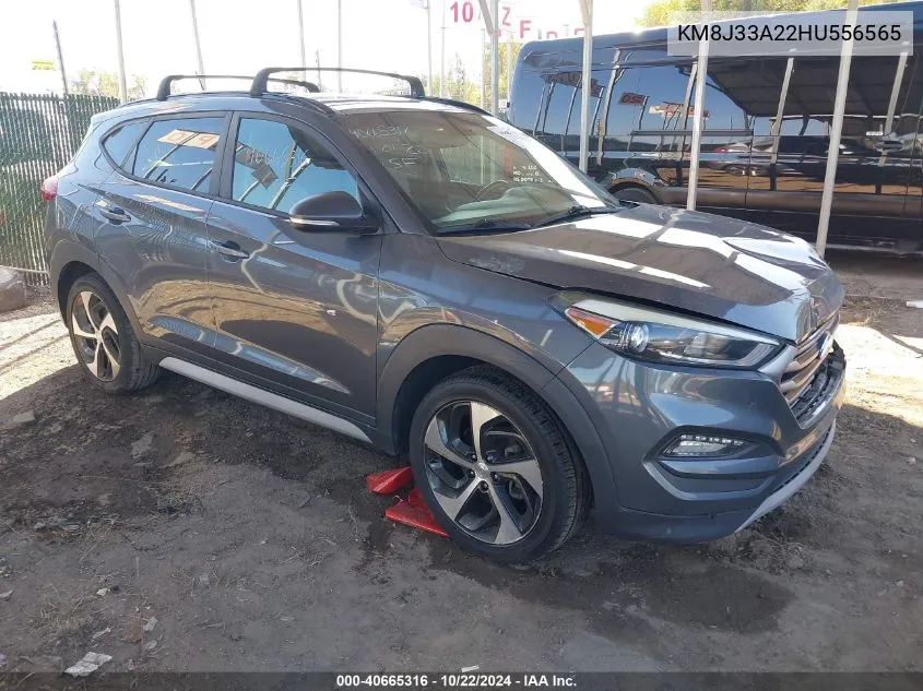 2017 Hyundai Tucson Value VIN: KM8J33A22HU556565 Lot: 40665316