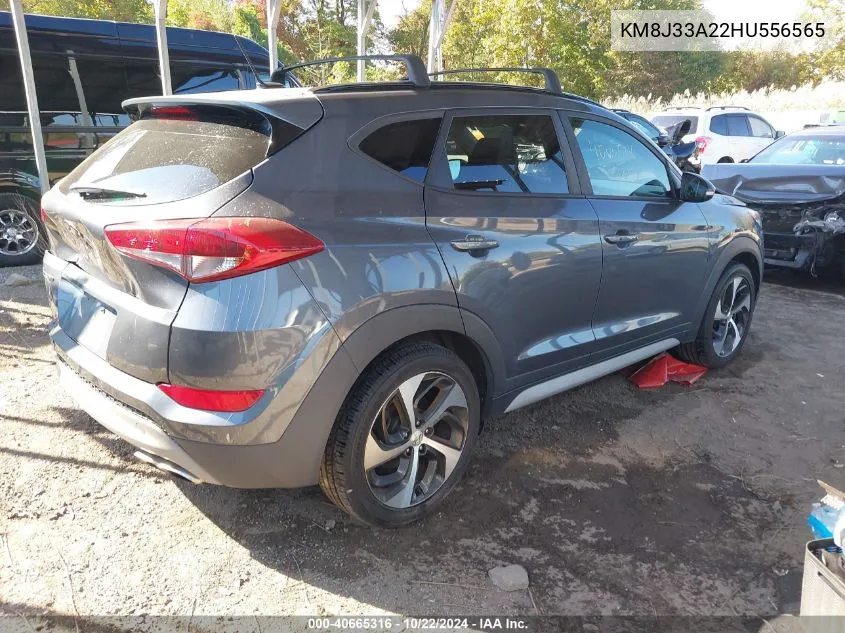 2017 Hyundai Tucson Value VIN: KM8J33A22HU556565 Lot: 40665316