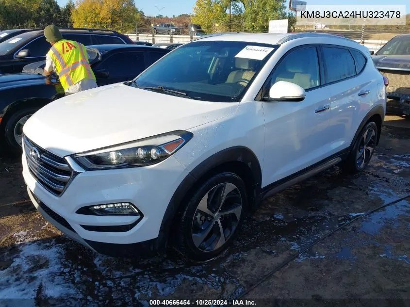 2017 Hyundai Tucson Limited VIN: KM8J3CA24HU323478 Lot: 40666454