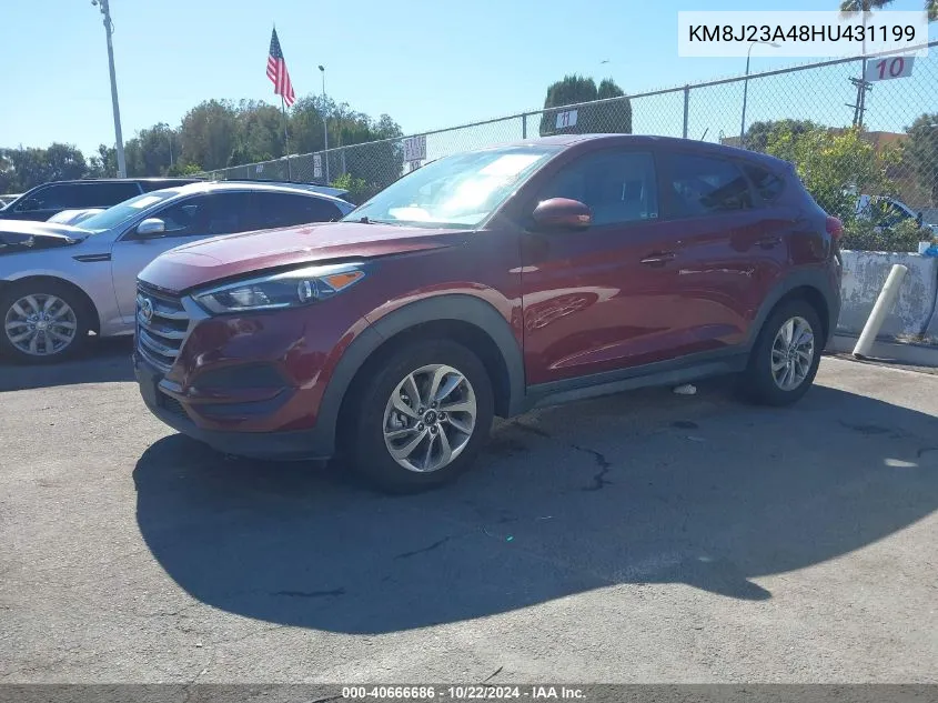 2017 Hyundai Tucson Se VIN: KM8J23A48HU431199 Lot: 40666686