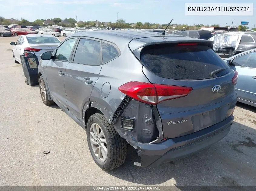 2017 Hyundai Tucson Se VIN: KM8J23A41HU529734 Lot: 40672914