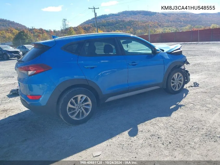 2017 Hyundai Tucson Se Plus VIN: KM8J3CA41HU548555 Lot: 40681125