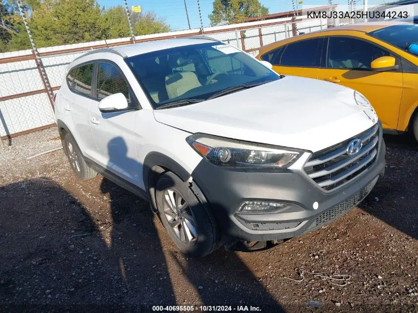 2017 Hyundai Tucson Eco VIN: KM8J33A25HU344243 Lot: 40695505