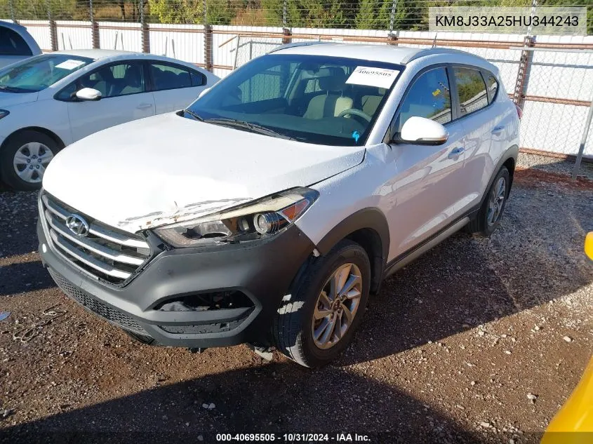 2017 Hyundai Tucson Eco VIN: KM8J33A25HU344243 Lot: 40695505