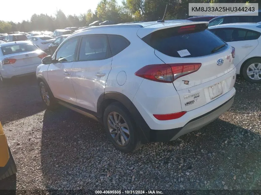 2017 Hyundai Tucson Eco VIN: KM8J33A25HU344243 Lot: 40695505