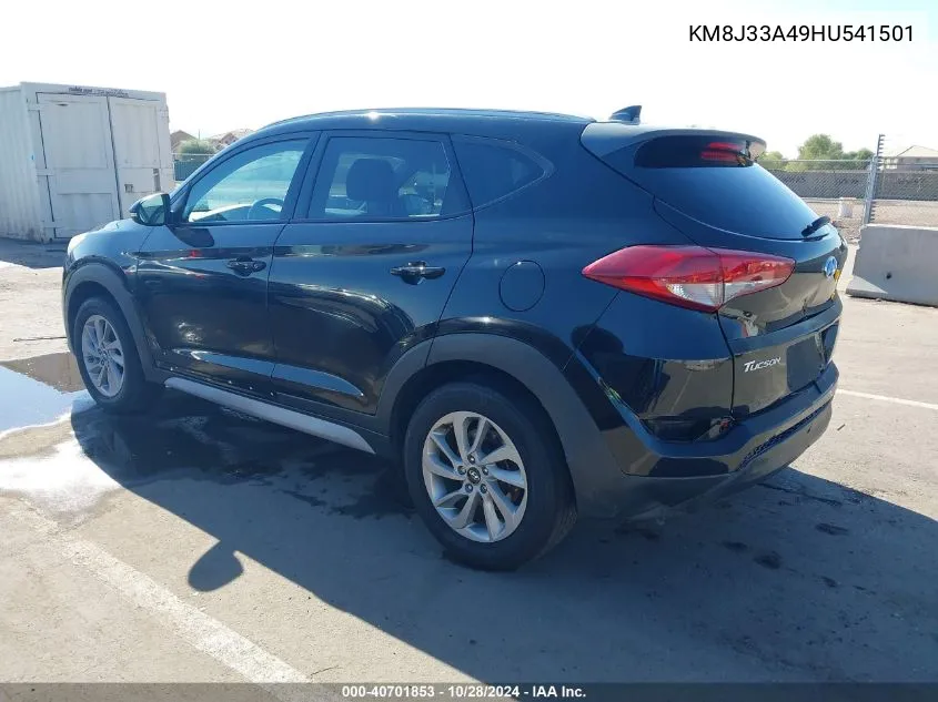 2017 Hyundai Tucson Se Plus VIN: KM8J33A49HU541501 Lot: 40701853