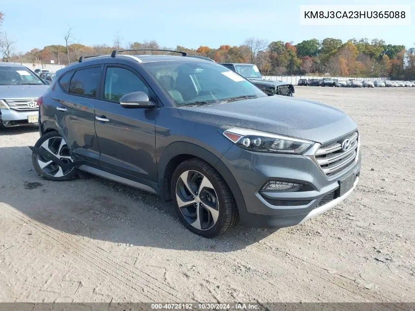 2017 Hyundai Tucson Limited VIN: KM8J3CA23HU365088 Lot: 40725192