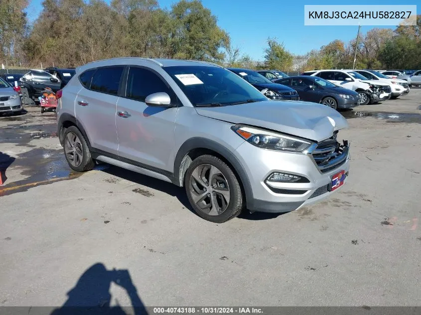 2017 Hyundai Tucson Limited VIN: KM8J3CA24HU582827 Lot: 40743188