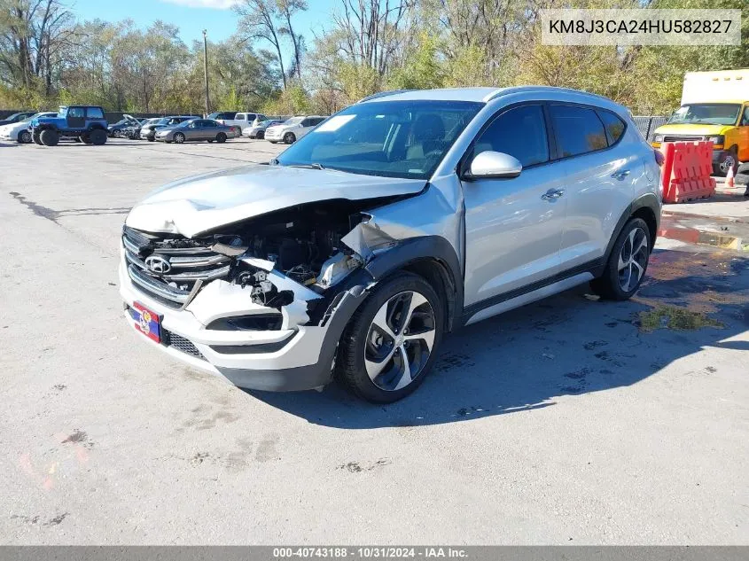 2017 Hyundai Tucson Limited VIN: KM8J3CA24HU582827 Lot: 40743188