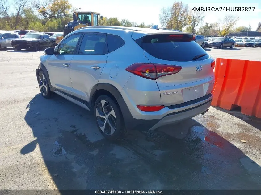 2017 Hyundai Tucson Limited VIN: KM8J3CA24HU582827 Lot: 40743188