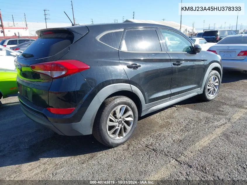 2017 Hyundai Tucson Se VIN: KM8J23A45HU378333 Lot: 40743819