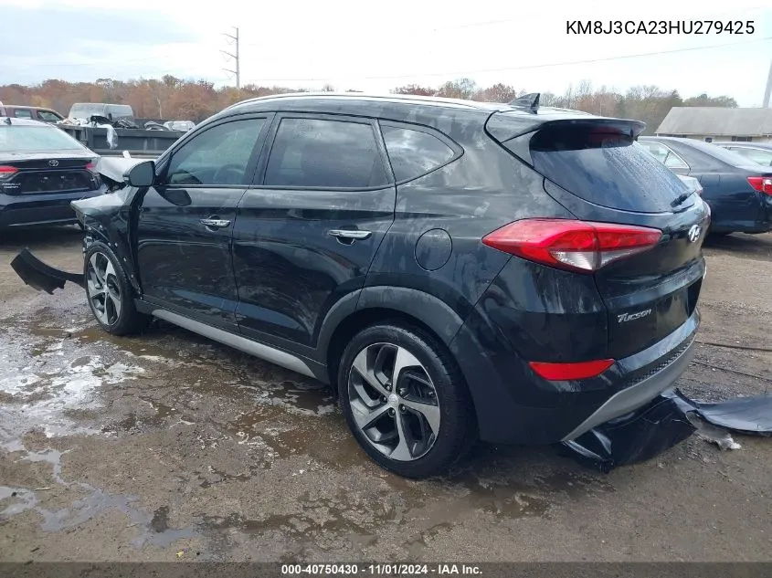 2017 Hyundai Tucson Limited VIN: KM8J3CA23HU279425 Lot: 40750430