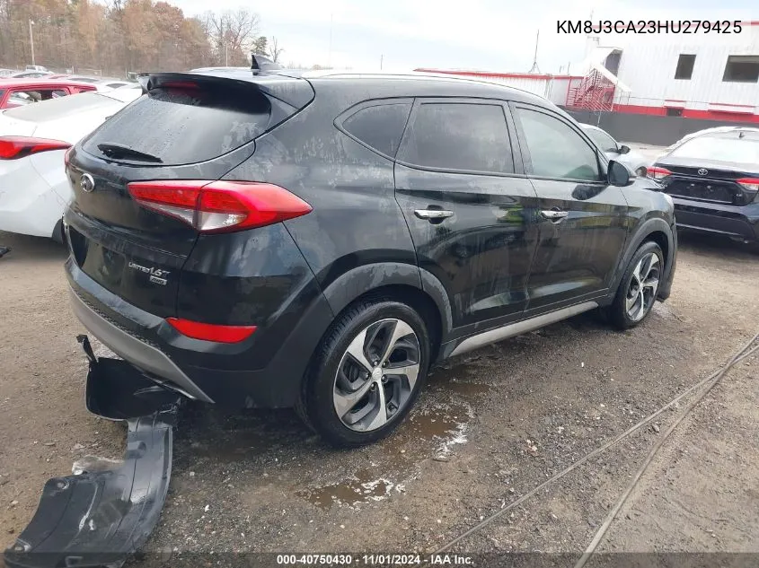 2017 Hyundai Tucson Limited VIN: KM8J3CA23HU279425 Lot: 40750430