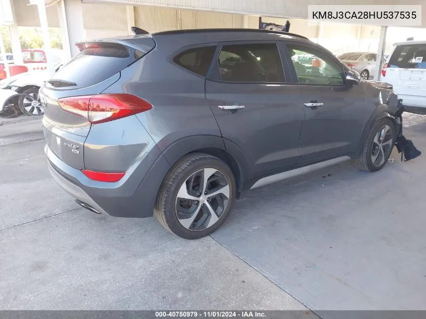 2017 Hyundai Tucson Limited VIN: KM8J3CA28HU537535 Lot: 40750979