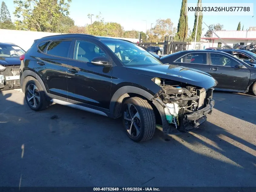 2017 Hyundai Tucson Value VIN: KM8J33A26HU577788 Lot: 40752649