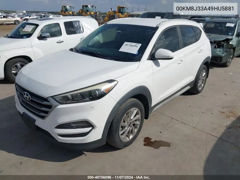 2017 Hyundai Tucson Se VIN: 00KM8J33A49HU5881 Lot: 40756096