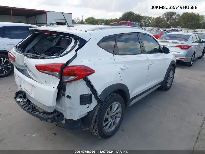 2017 Hyundai Tucson Se VIN: 00KM8J33A49HU5881 Lot: 40756096