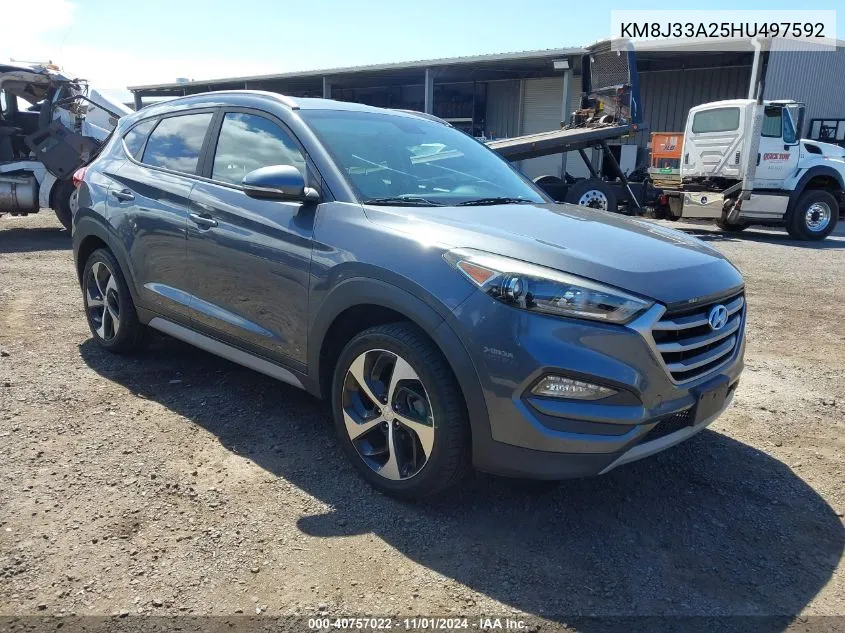 2017 Hyundai Tucson Sport VIN: KM8J33A25HU497592 Lot: 40757022