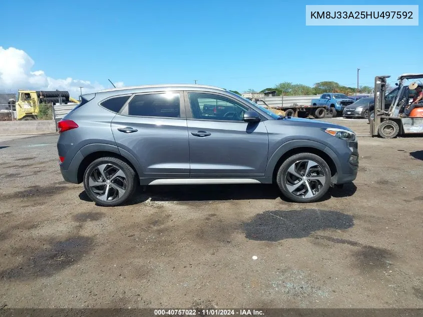 2017 Hyundai Tucson Sport VIN: KM8J33A25HU497592 Lot: 40757022