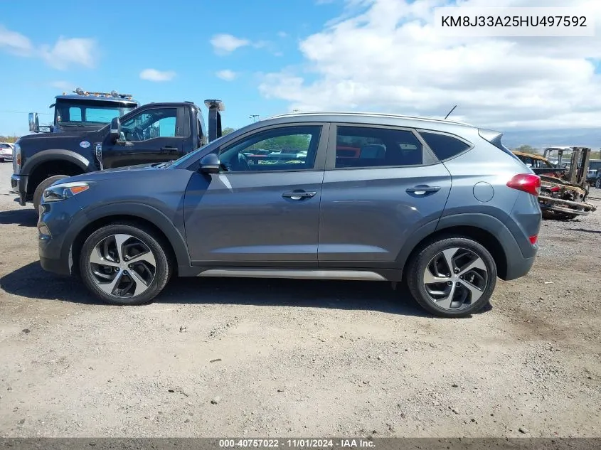 2017 Hyundai Tucson Sport VIN: KM8J33A25HU497592 Lot: 40757022