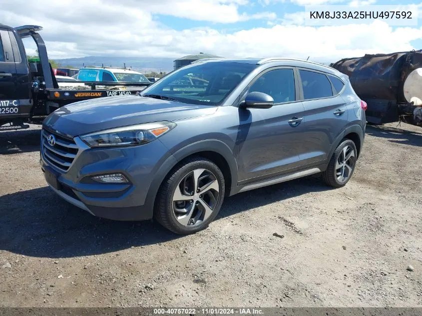 2017 Hyundai Tucson Sport VIN: KM8J33A25HU497592 Lot: 40757022