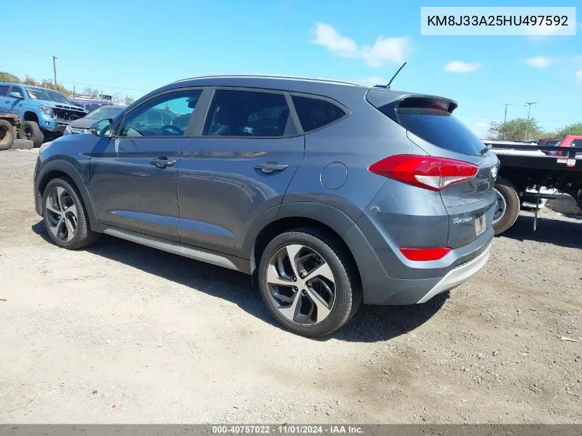 2017 Hyundai Tucson Sport VIN: KM8J33A25HU497592 Lot: 40757022