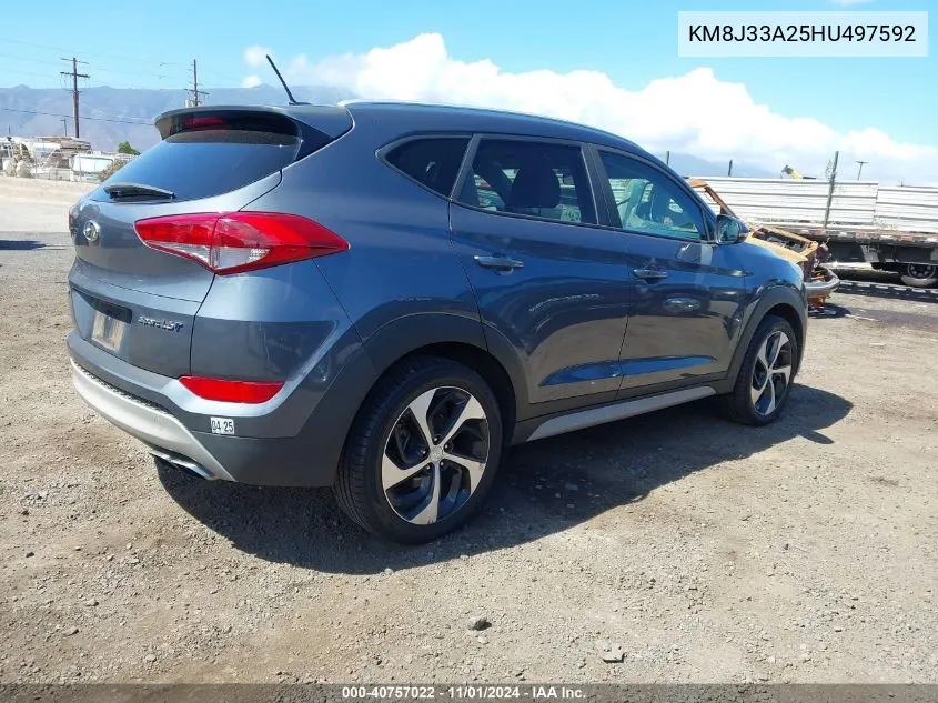 2017 Hyundai Tucson Sport VIN: KM8J33A25HU497592 Lot: 40757022