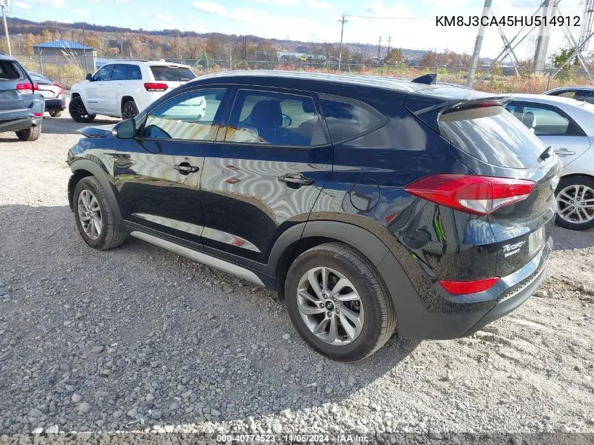 2017 Hyundai Tucson Se Plus VIN: KM8J3CA45HU514912 Lot: 40774523