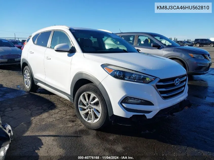 2017 Hyundai Tucson Se VIN: KM8J3CA46HU562810 Lot: 40776168