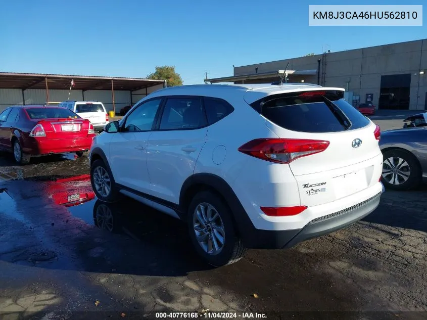 2017 Hyundai Tucson Se VIN: KM8J3CA46HU562810 Lot: 40776168