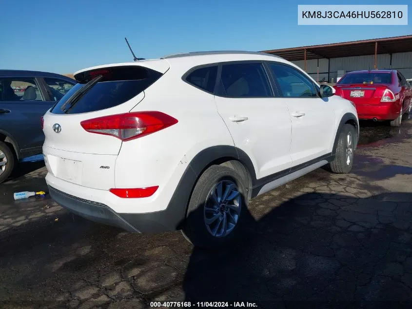 2017 Hyundai Tucson Se VIN: KM8J3CA46HU562810 Lot: 40776168