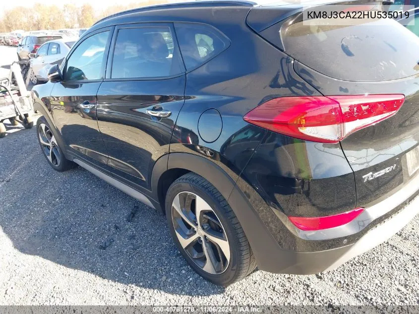 2017 Hyundai Tucson Limited VIN: KM8J3CA22HU535019 Lot: 40781278