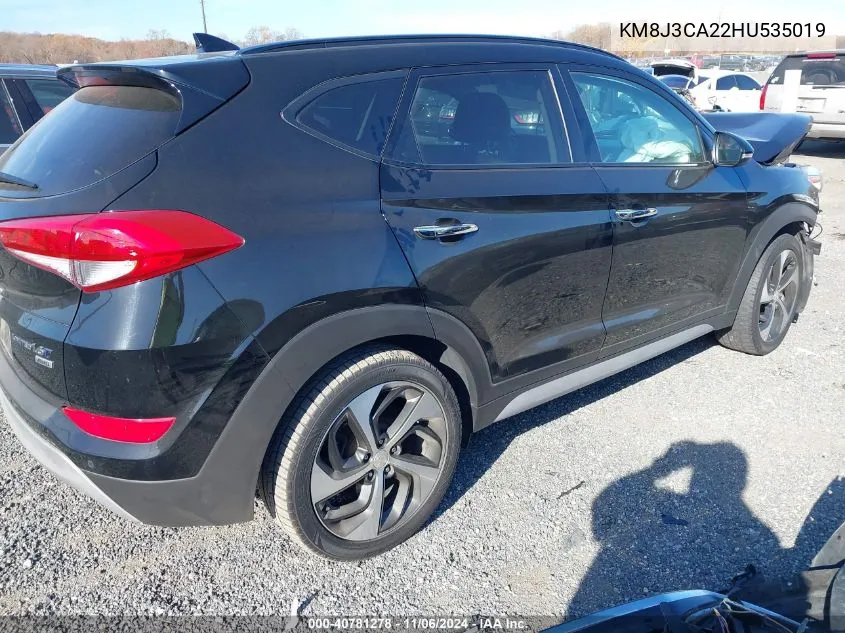 2017 Hyundai Tucson Limited VIN: KM8J3CA22HU535019 Lot: 40781278